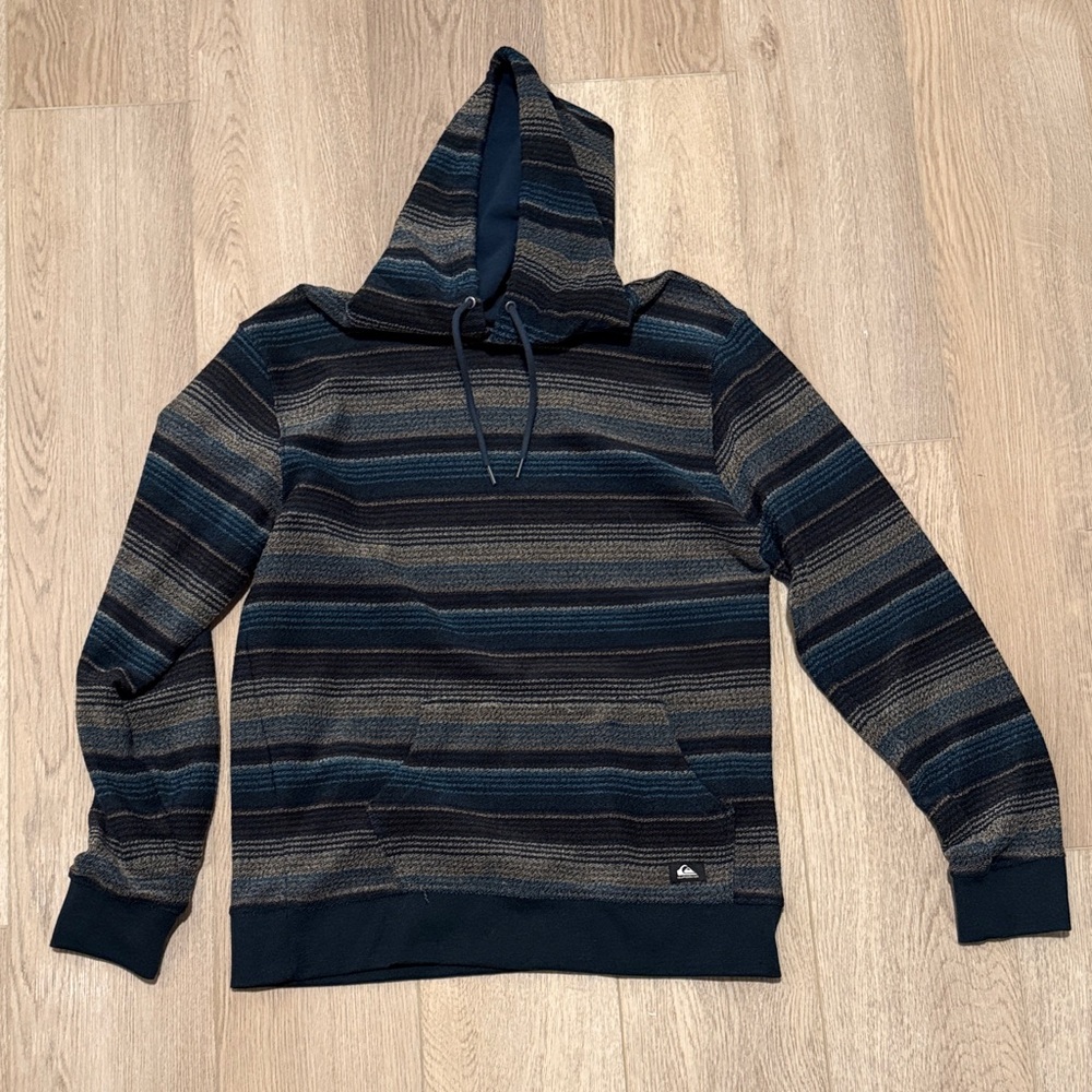 Quiksilver Navy and Gray Hoodie